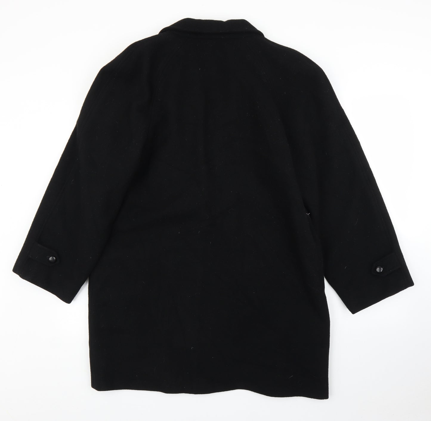 Preworn Mens Black   Overcoat Coat Size XL