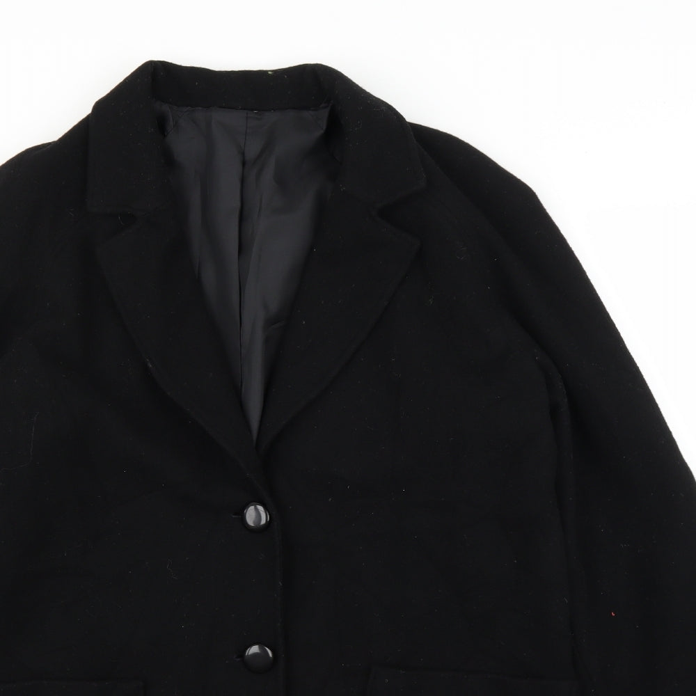 Preworn Mens Black   Overcoat Coat Size XL