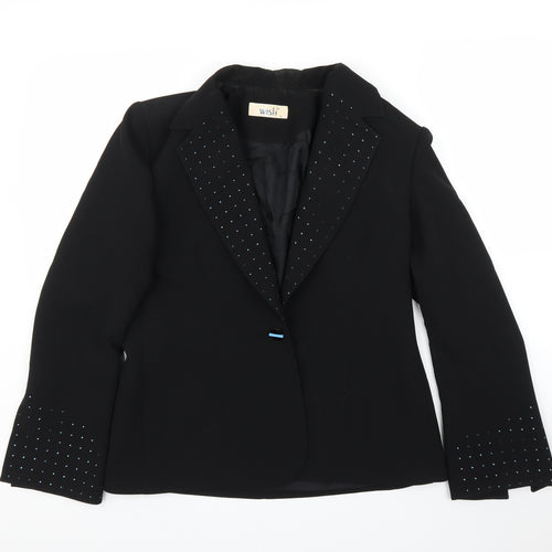Wish Womens Black   Jacket Blazer Size 14