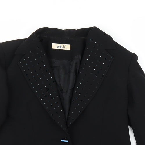 Wish Womens Black   Jacket Blazer Size 14