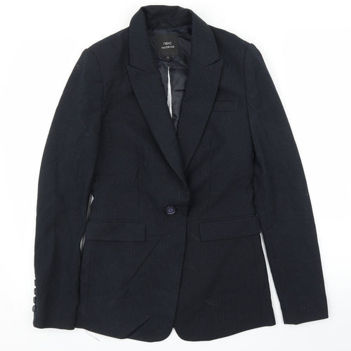 NEXT Womens Blue Striped  Jacket Blazer Size 8