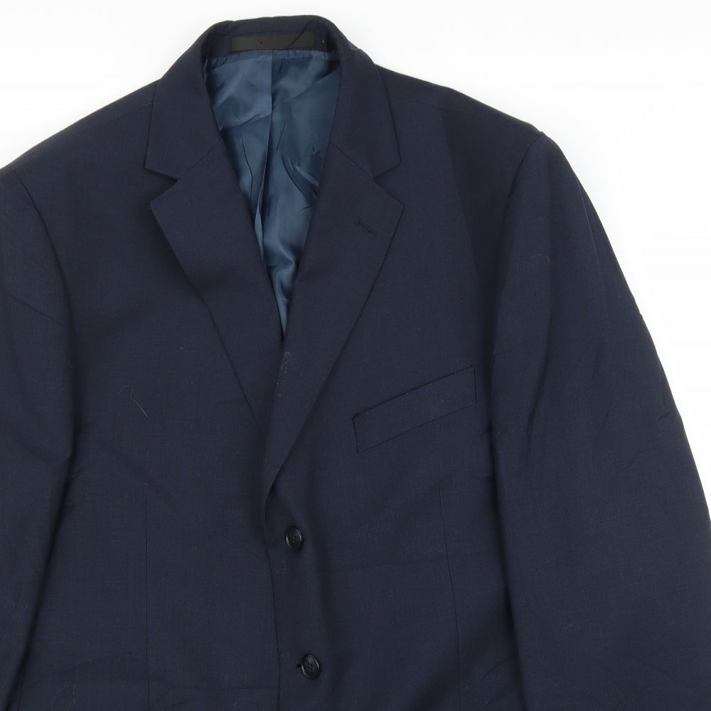M&S Mens Blue   Jacket Suit Jacket Size 44