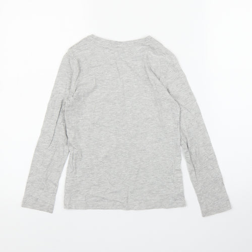H&M Girls Grey   Basic T-Shirt Size 7 Years