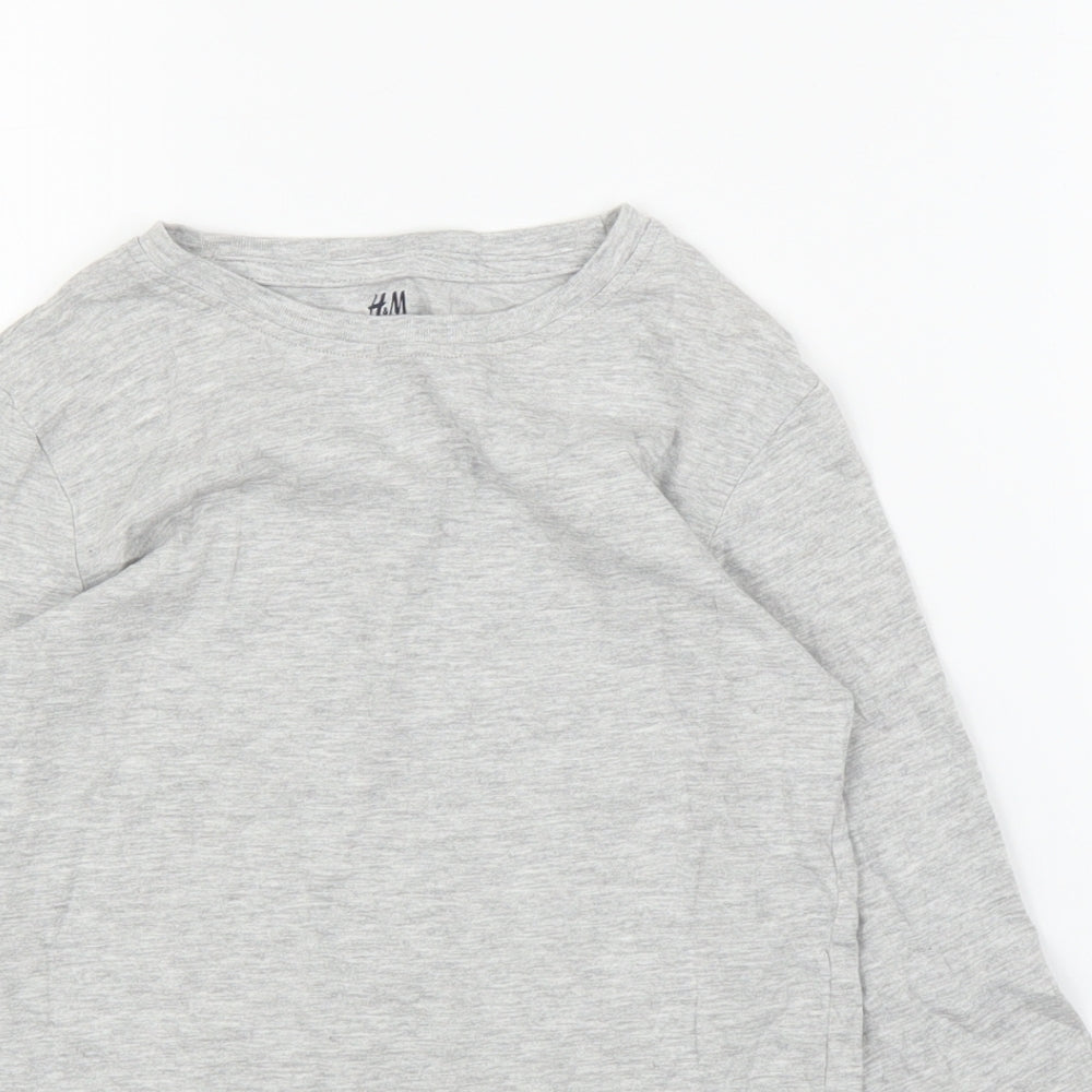 H&M Girls Grey   Basic T-Shirt Size 7 Years