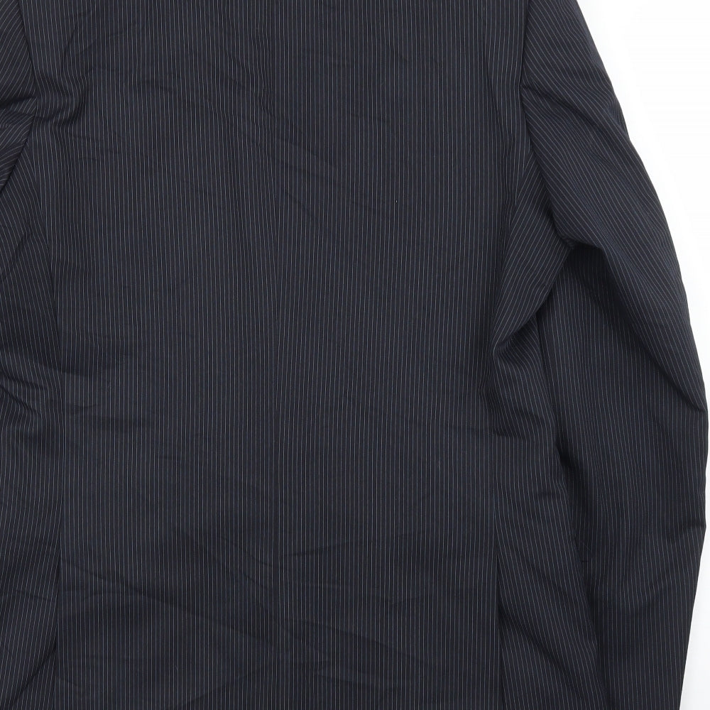 Tom English Mens Blue Striped  Jacket Suit Jacket Size 42