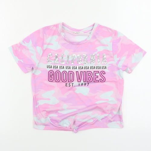Candy  Girls Pink   Basic T-Shirt Size 11 Years