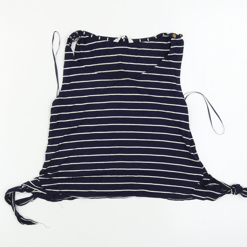 New Look Womens Blue Striped  Basic T-Shirt Size 8