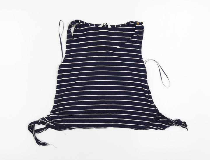 New Look Womens Blue Striped Basic T-Shirt Size 8