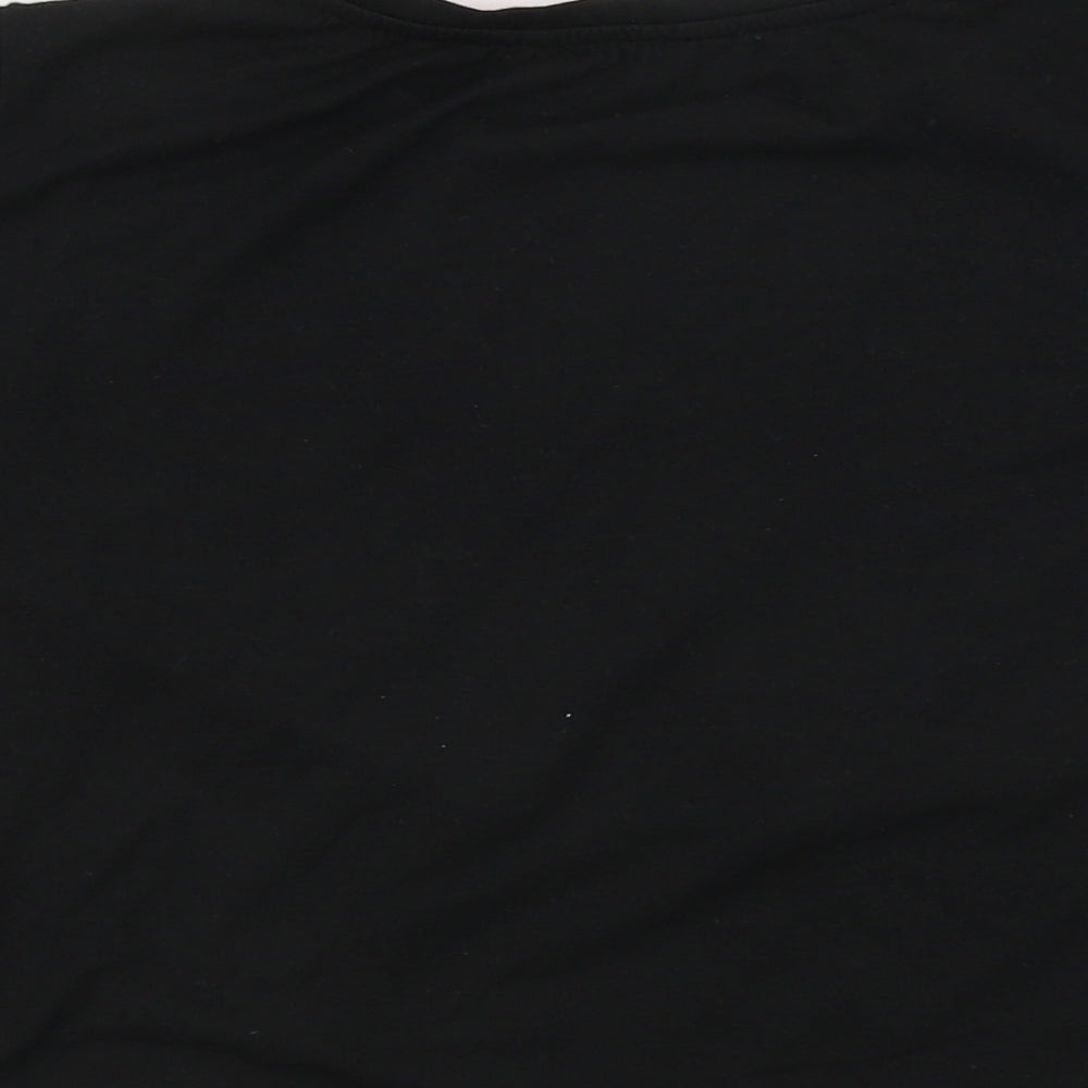 Primark  Girls Black   Basic T-Shirt Size 10-11 Years  - Sequin detail