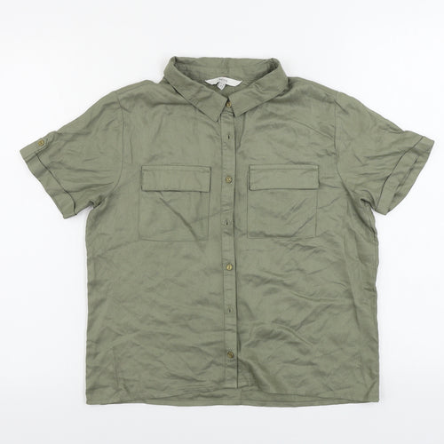 Miss Evie    Girls Green   Basic Button-Up Size 13-14 Years