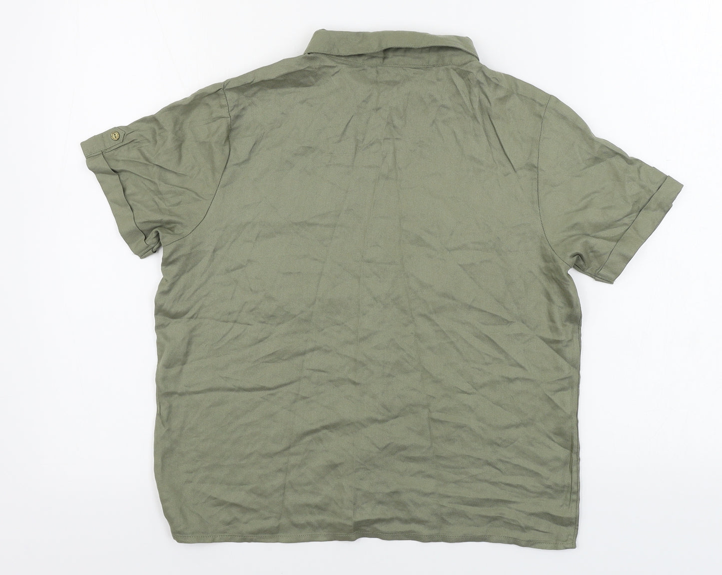 Miss Evie    Girls Green   Basic Button-Up Size 13-14 Years