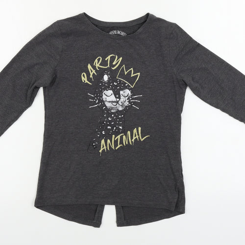 Matalan  Girls Grey   Basic T-Shirt Size 9 Years