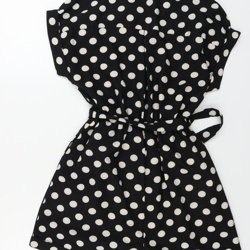 New Look  Womens Black Polka Dot  Jumpsuit One-Piece Size 8
