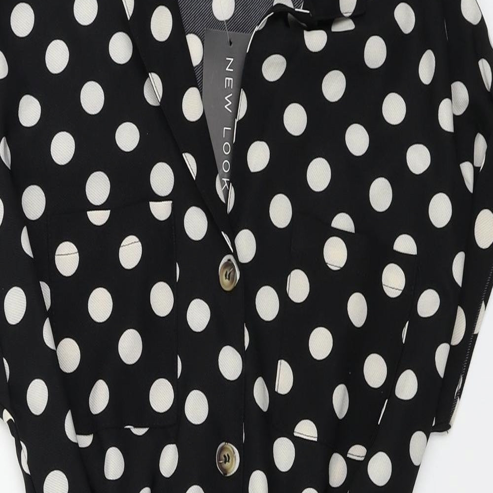 New Look  Womens Black Polka Dot  Jumpsuit One-Piece Size 8