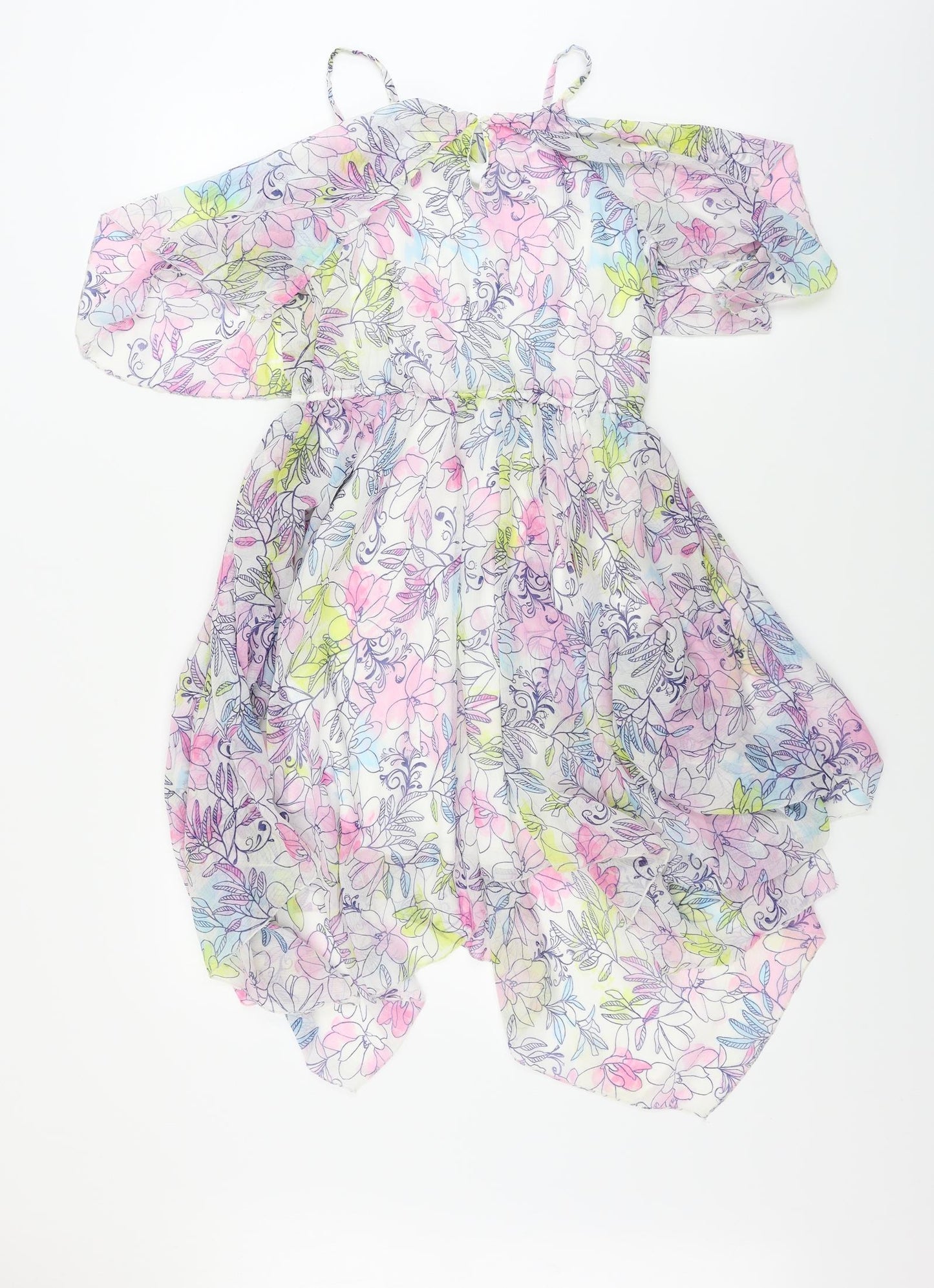NEXT  Womens White Floral  A-Line  Size 12