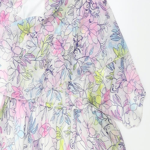 NEXT  Womens White Floral  A-Line  Size 12