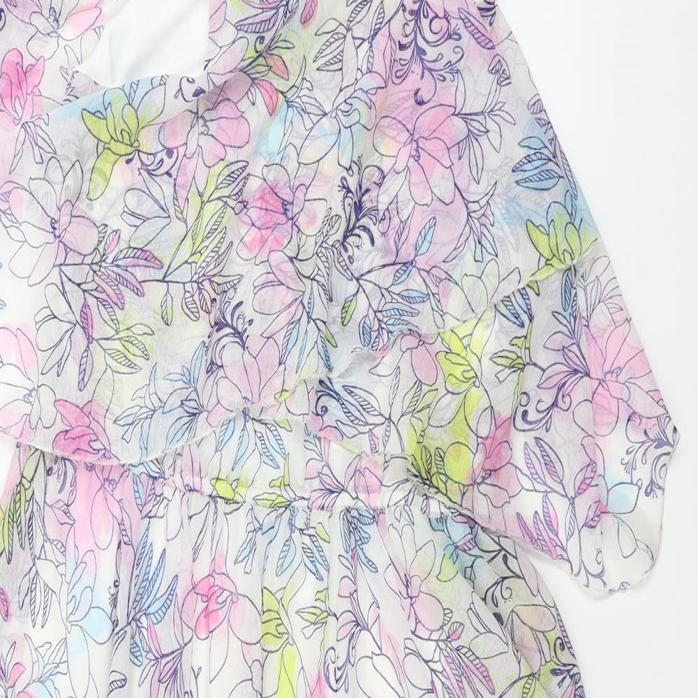 NEXT  Womens White Floral  A-Line  Size 12