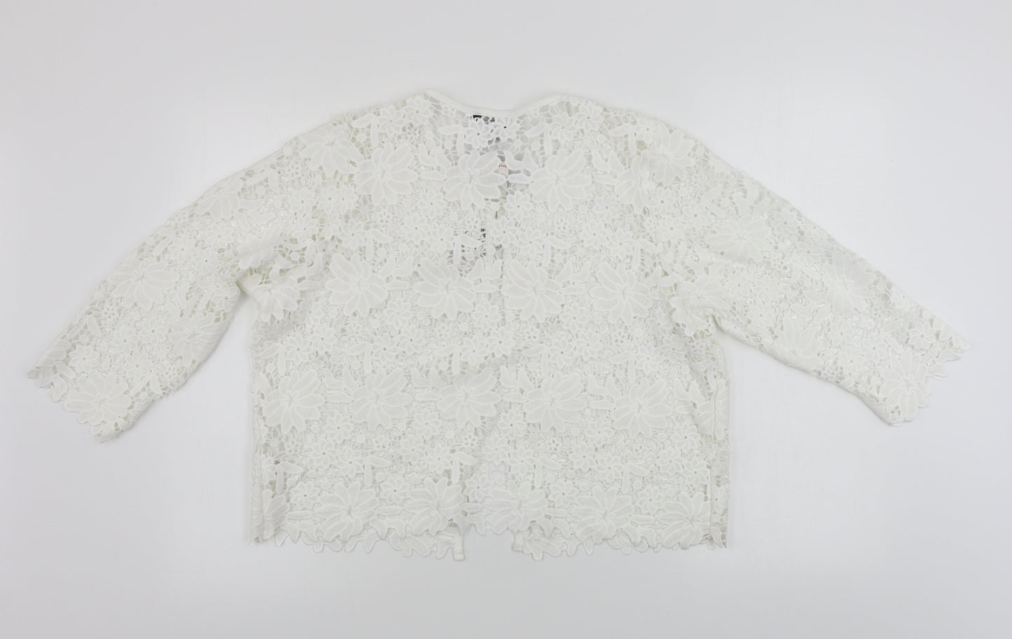 F&F  Womens White Floral  Basic Blouse Size 16