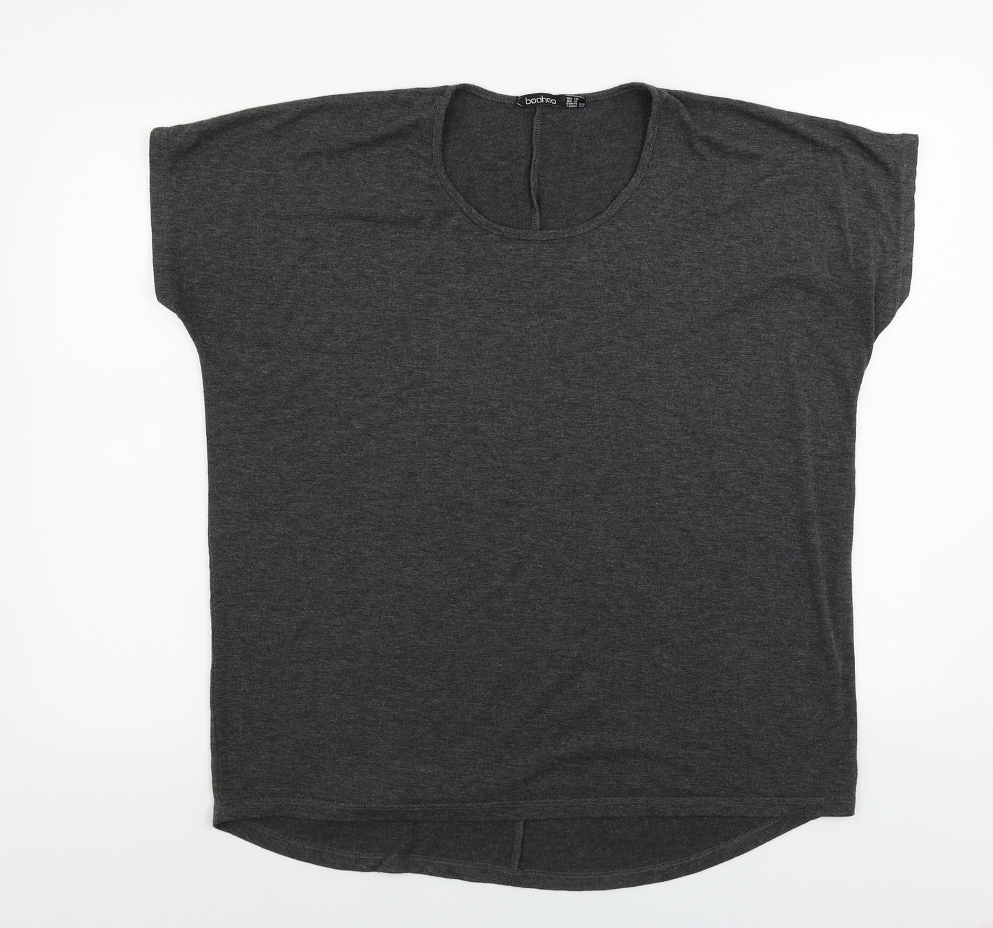 Boohoo  Womens Grey   Basic T-Shirt Size 10