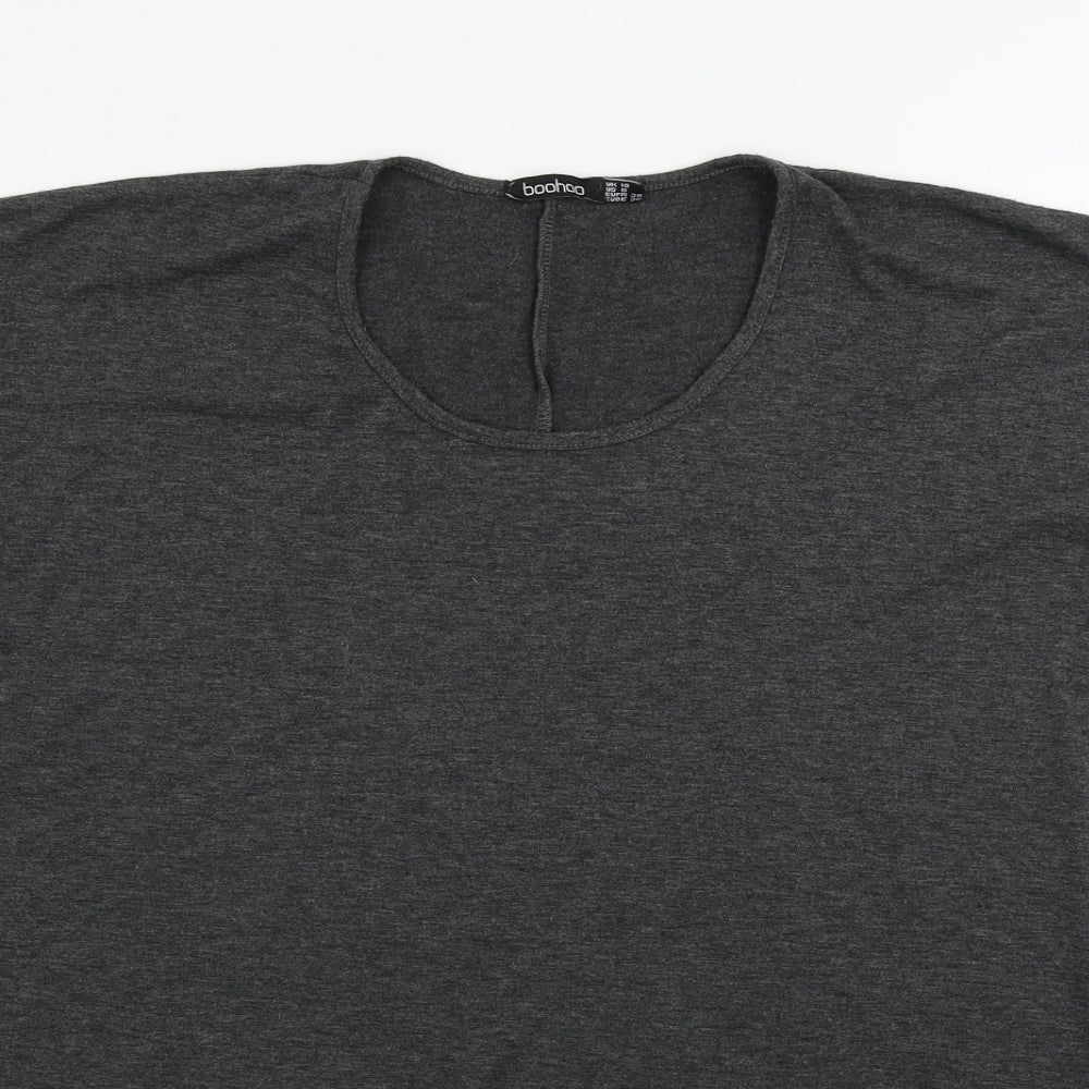 Boohoo  Womens Grey   Basic T-Shirt Size 10