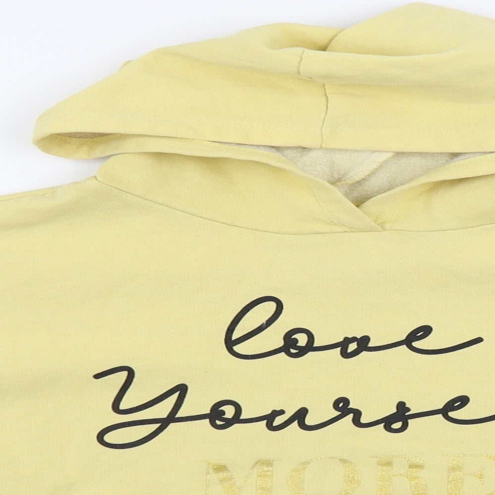 River Island  Girls Yellow   Pullover Hoodie Size 11-12 Years