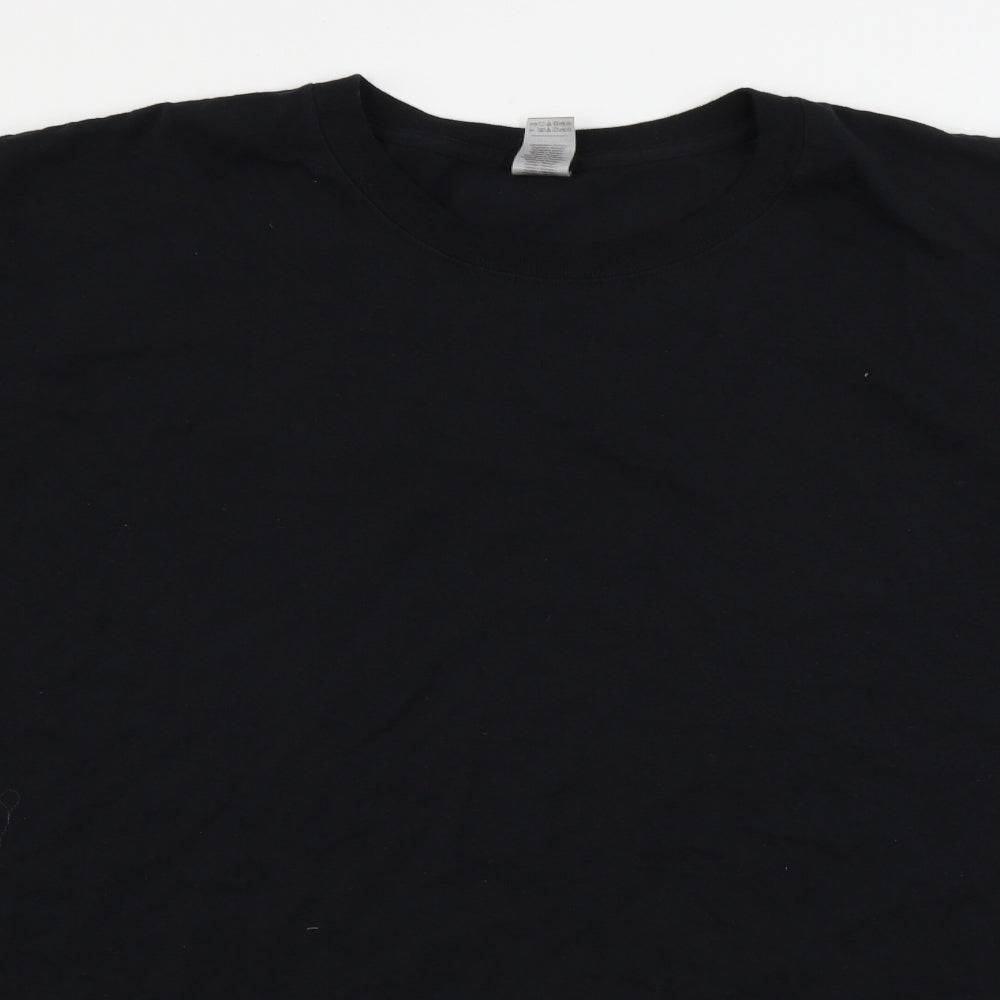 Gildan  Mens Black    T-Shirt Size Big 5X