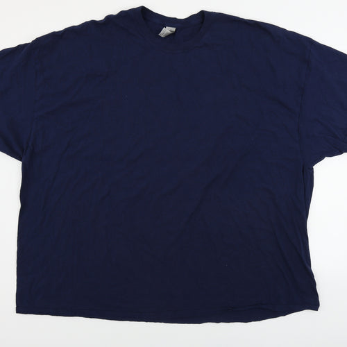 Gildan  Mens Blue    T-Shirt Size Big 5X