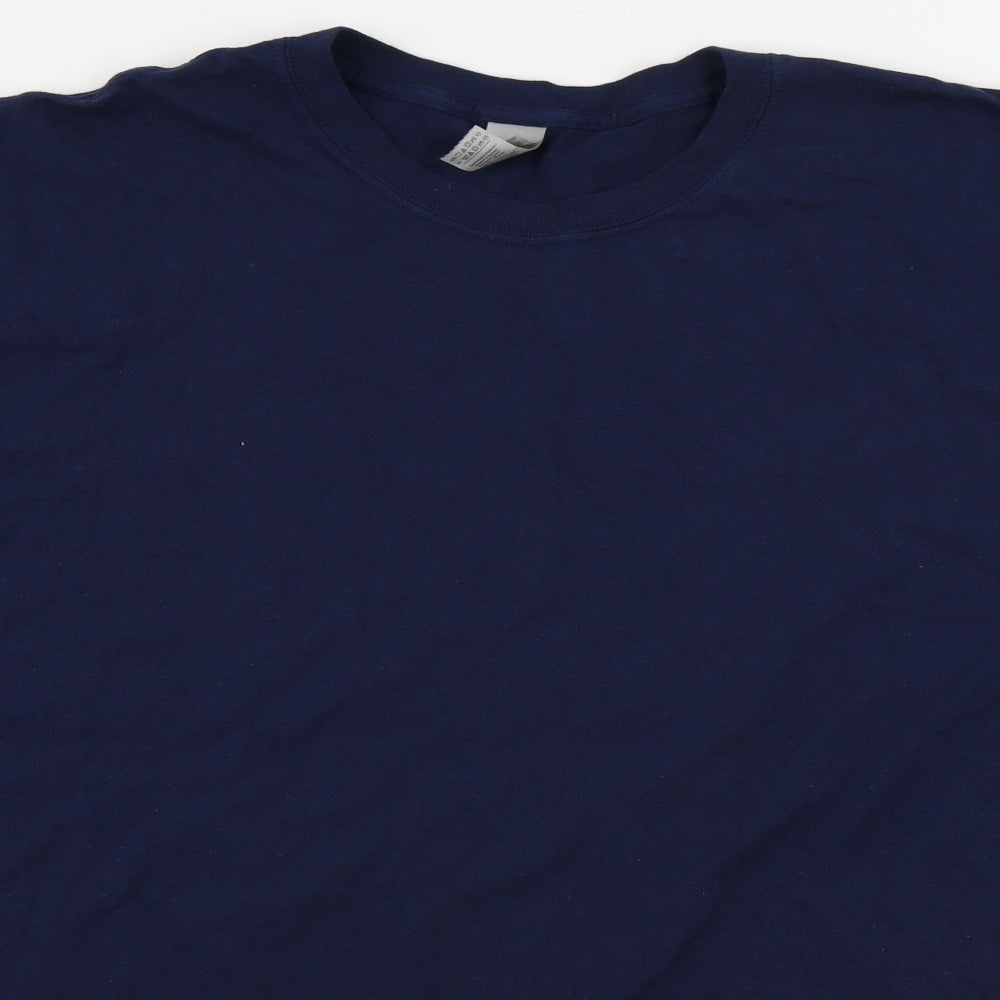 Gildan  Mens Blue    T-Shirt Size Big 5X