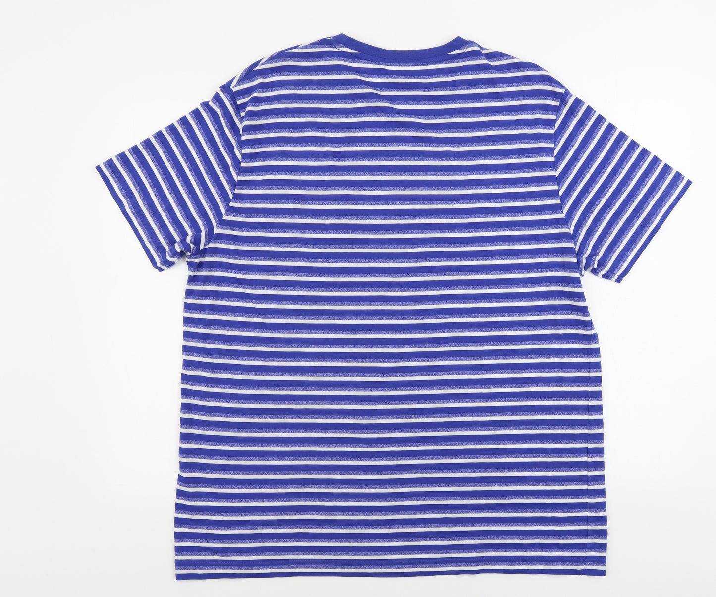 TU Mens Blue Striped   T-Shirt Size XL