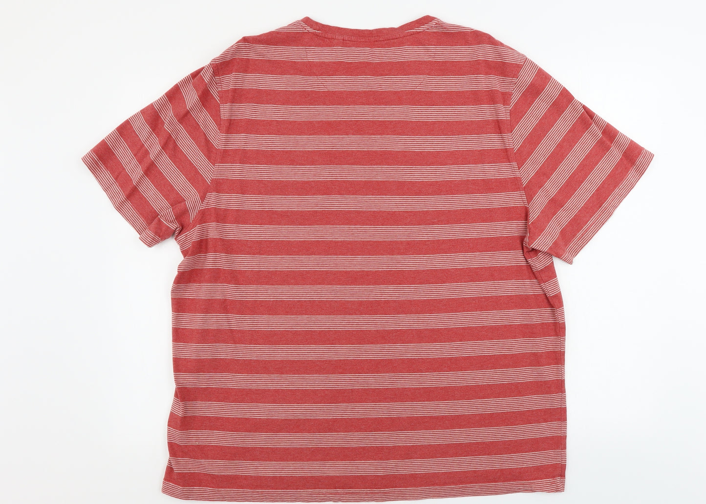 Jasper Conran  Mens Red Striped   T-Shirt Size XL