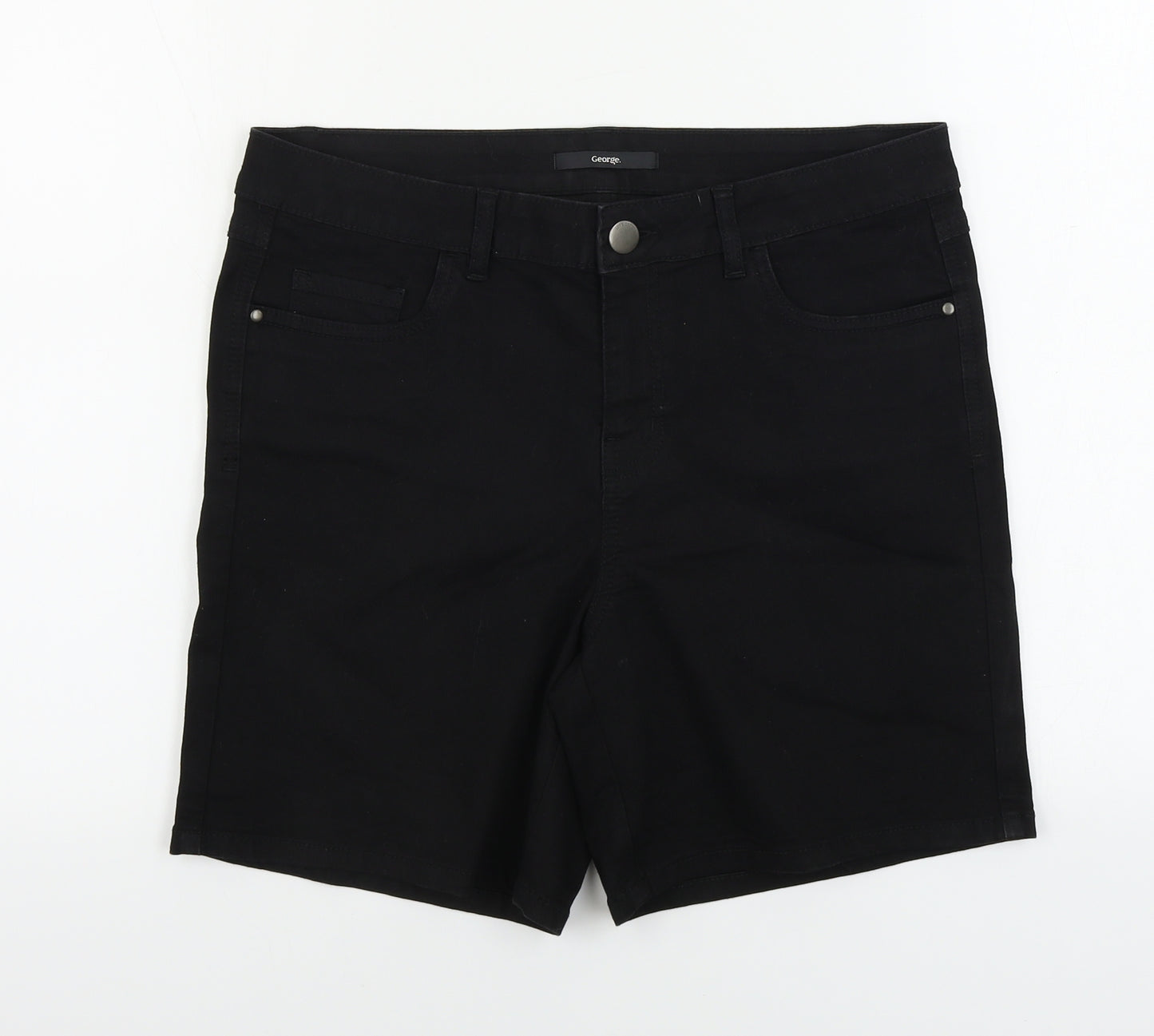 George  Womens Black   Chino Shorts Size 14
