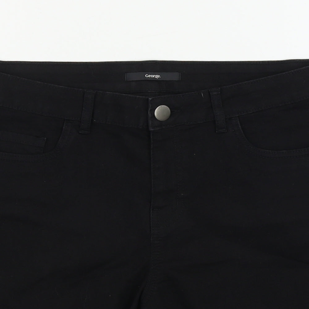 George  Womens Black   Chino Shorts Size 14
