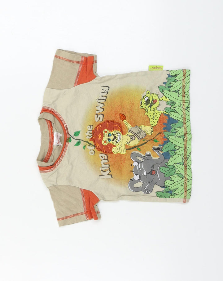 Hooligans  Boys Beige   Basic T-Shirt Size 2 Years
