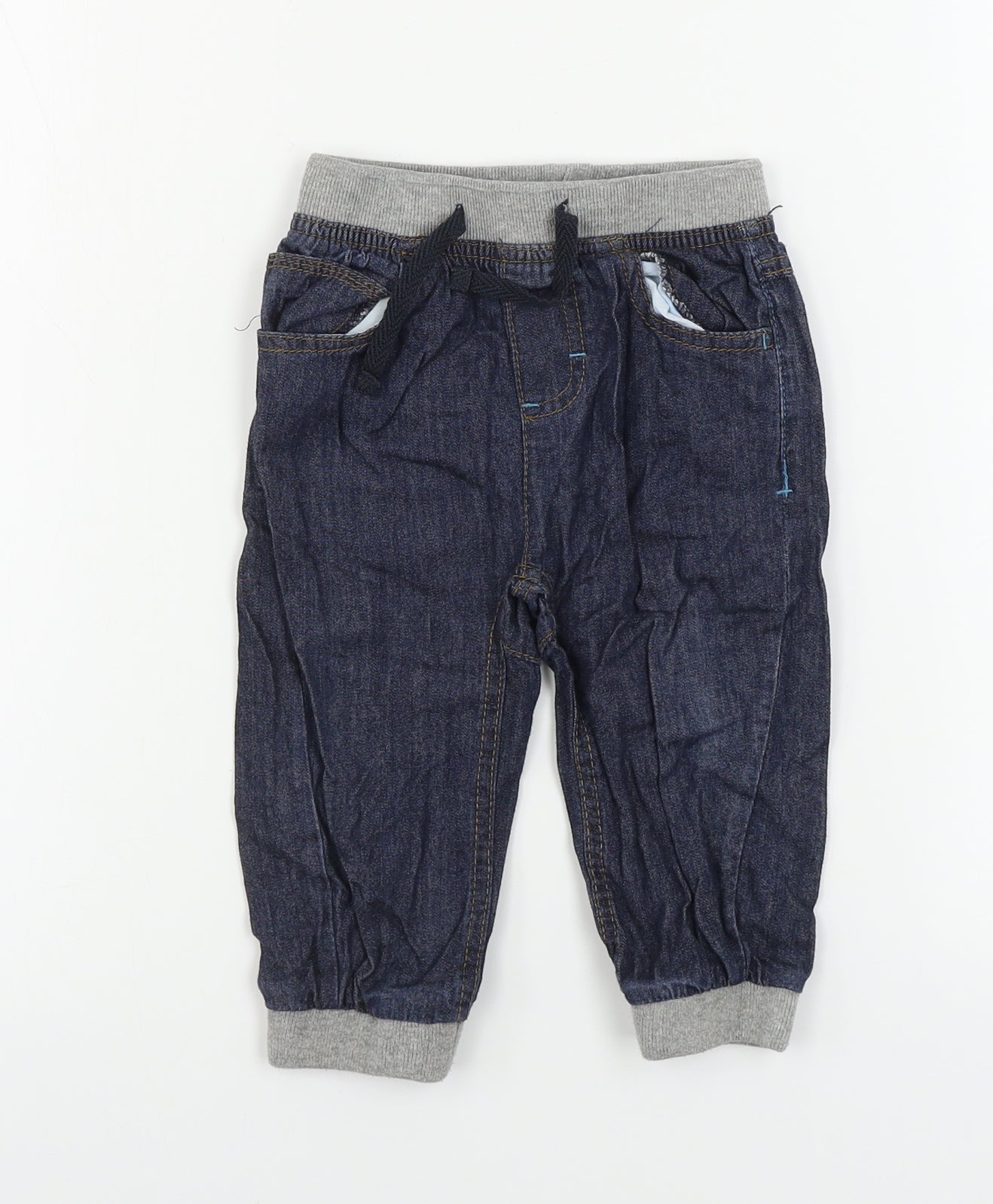 Baby Boys Grey   Cargo Jeans Size 12-18 Months