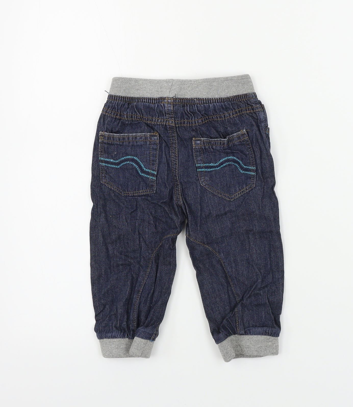 Baby Boys Grey   Cargo Jeans Size 12-18 Months