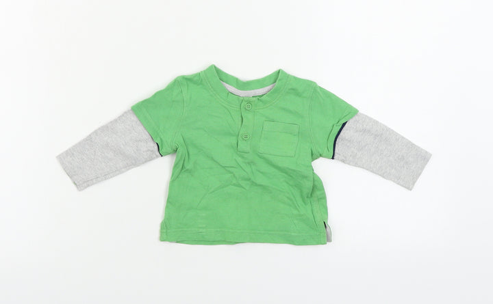 Mini Club Boys Green   Basic T-Shirt Size 3-6 Months