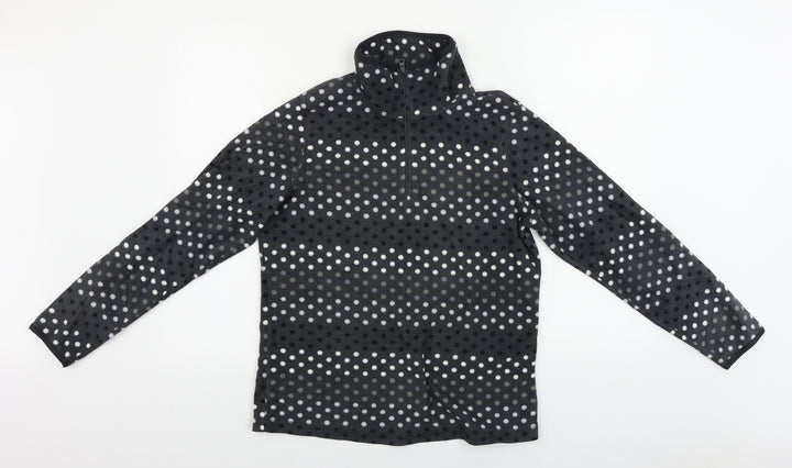 Old Navy Womens Grey Polka Dot Henley Jumper Size M