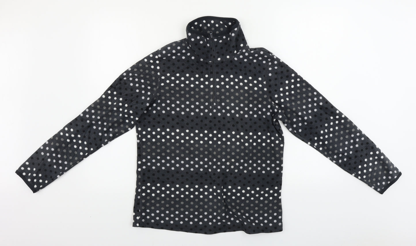 Old Navy Womens Grey Polka Dot  Henley Jumper Size M