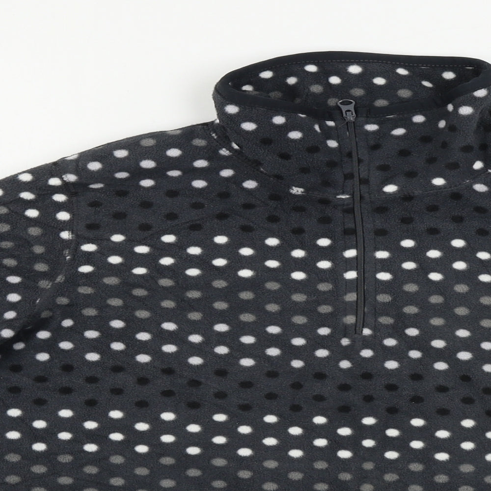 Old Navy Womens Grey Polka Dot  Henley Jumper Size M