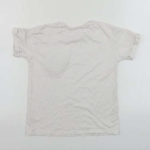 George  Girls White   Basic T-Shirt Size 9-10 Years