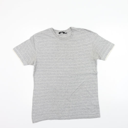 Urban Sprirt Mens Grey Striped   T-Shirt Size S  - washable mark