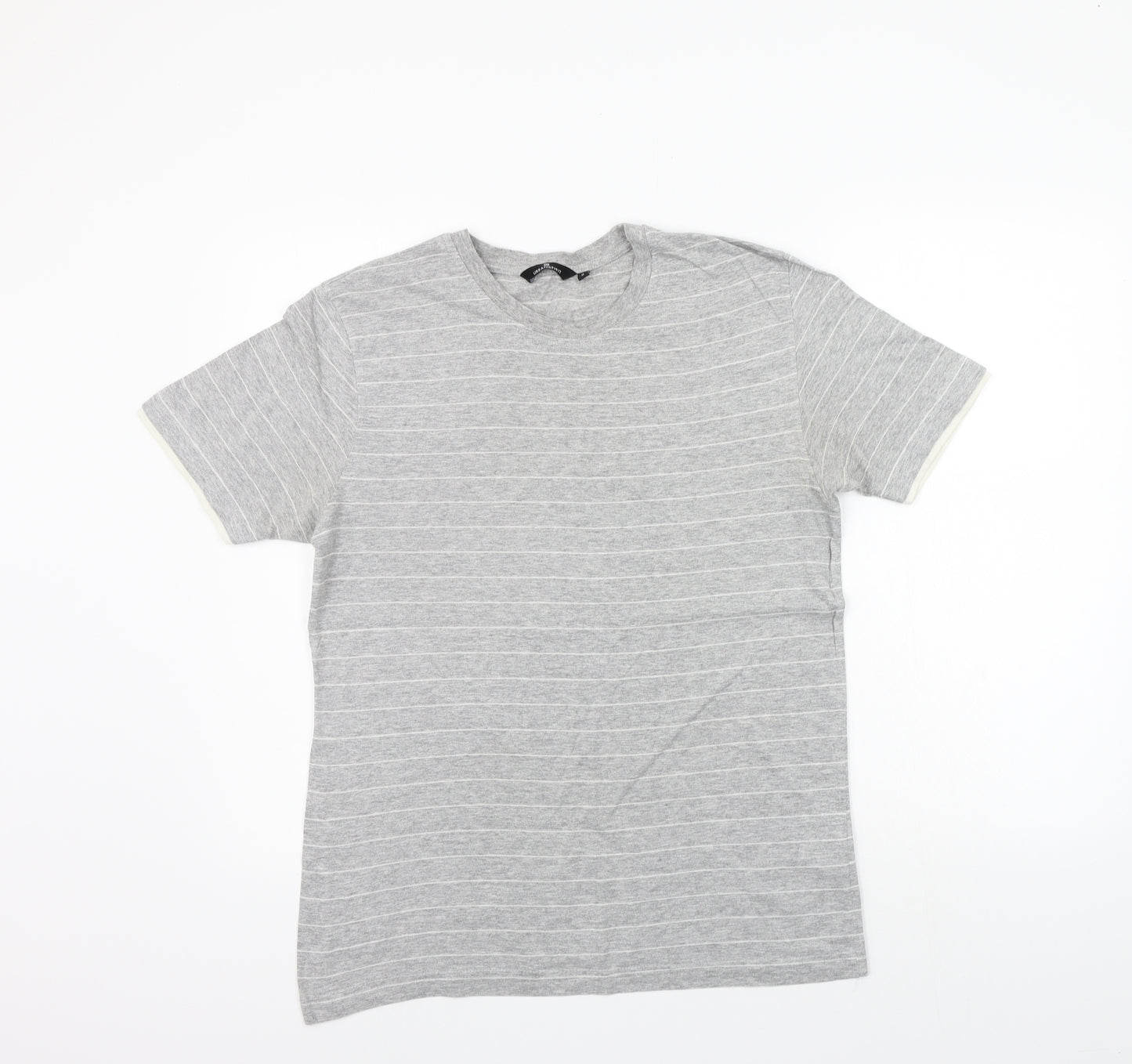 Urban Sprirt Mens Grey Striped   T-Shirt Size S  - washable mark