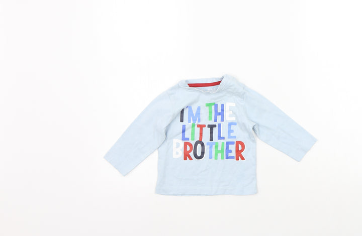Nutmeg Baby Blue Basic T-Shirt Size 6-9 Months