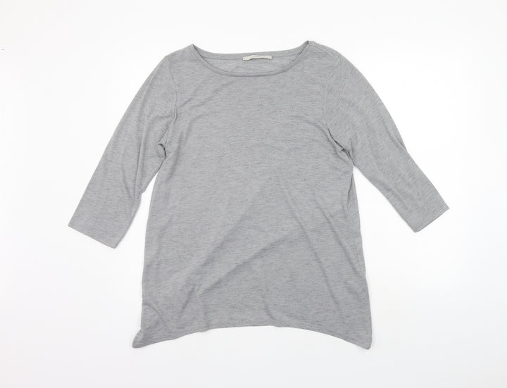 George Womens Grey Houndstooth Basic Polo Size 14
