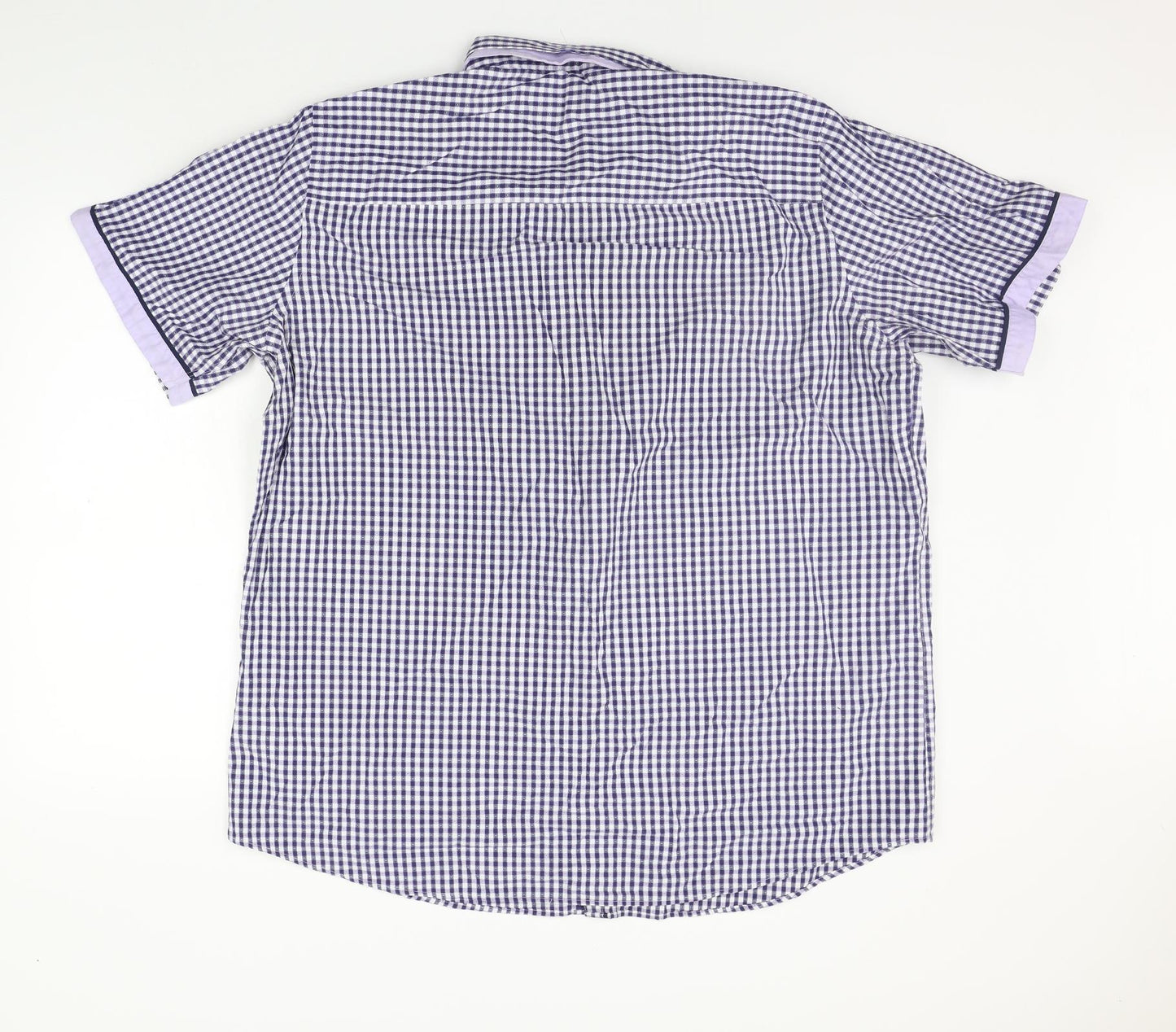 Jacamo Mens Blue Check   Button-Up Size 2XL