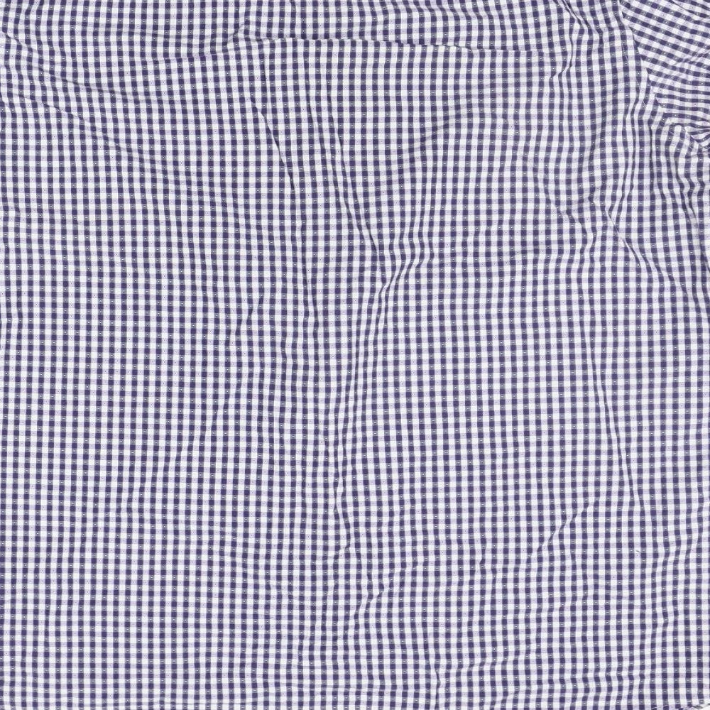 Jacamo Mens Blue Check   Button-Up Size 2XL