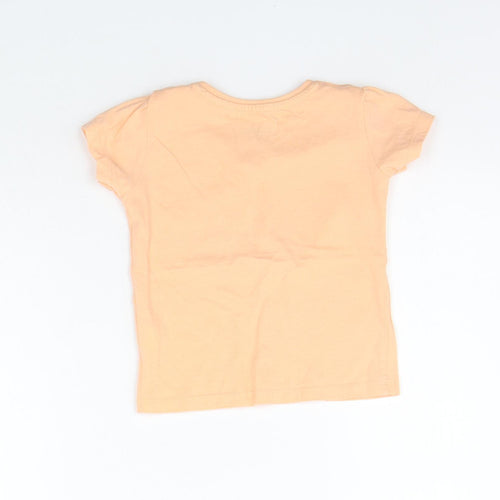 Primark Girls Orange   Basic T-Shirt Size 12-18 Months