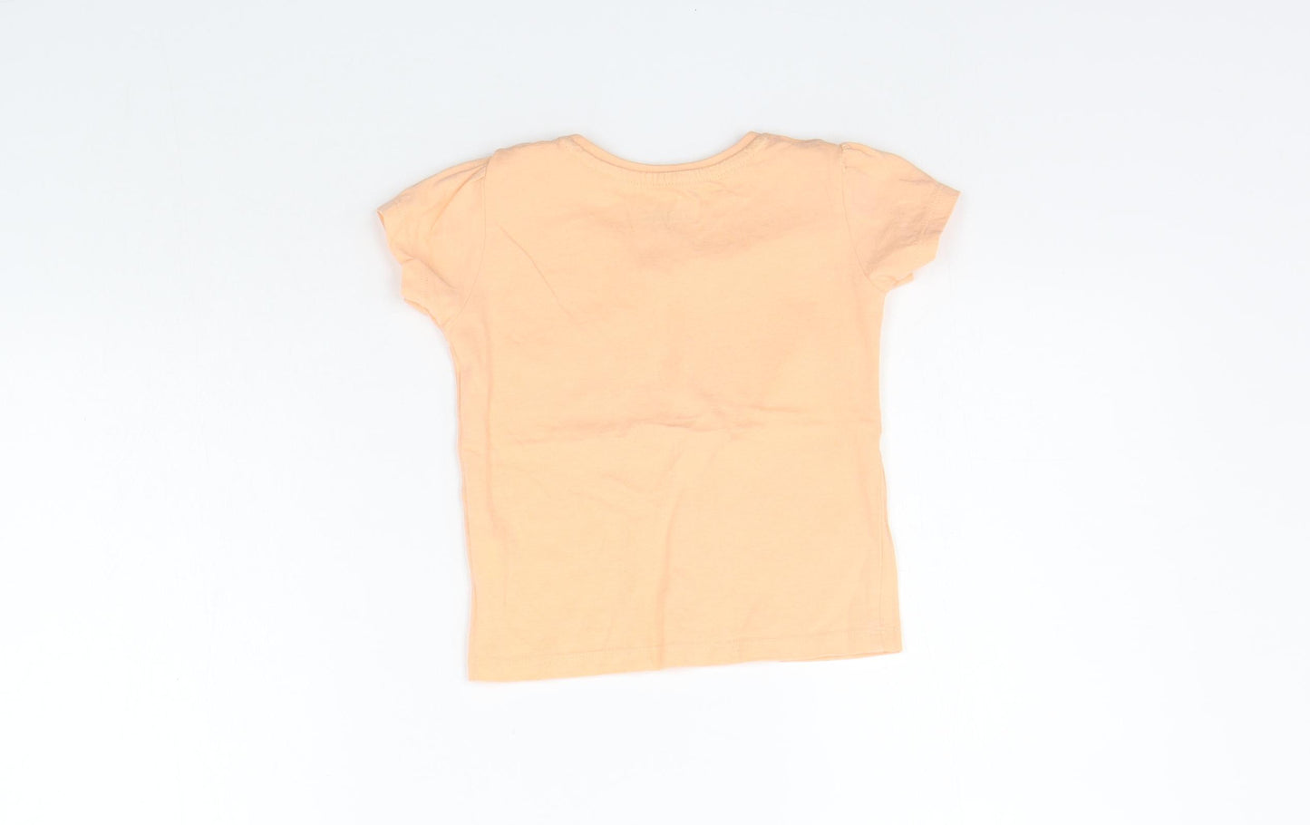 Primark Girls Orange   Basic T-Shirt Size 12-18 Months