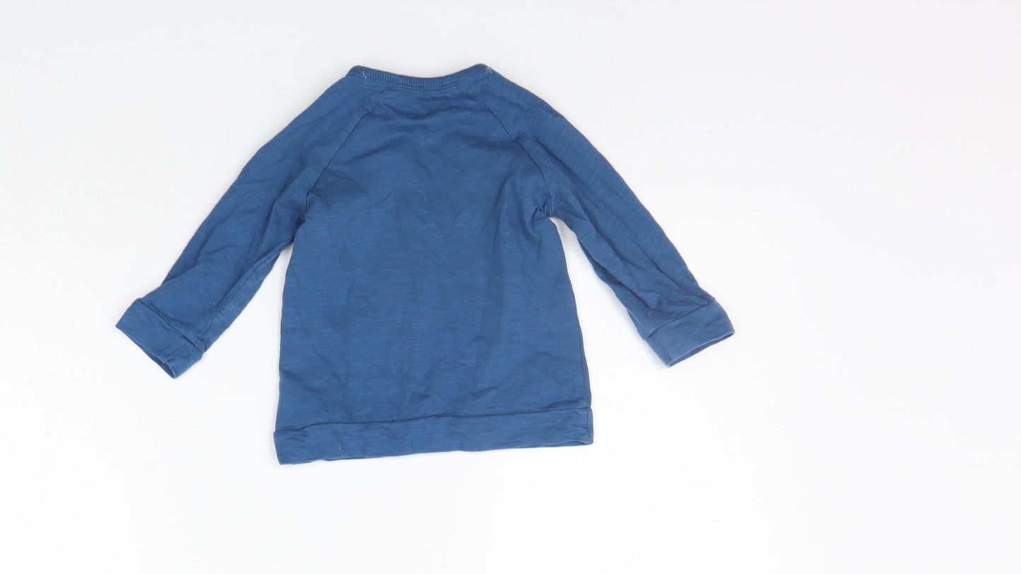 George Girls Blue   Basic T-Shirt Size 6-9 Months