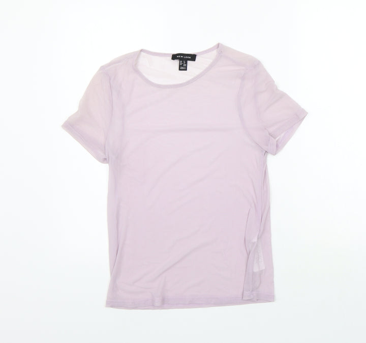 New Look Womens Purple   Basic T-Shirt Size 8